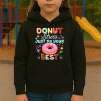 Groovy Donut Stress Just Do Your Best Testing Day Teachers Kids Hoodie