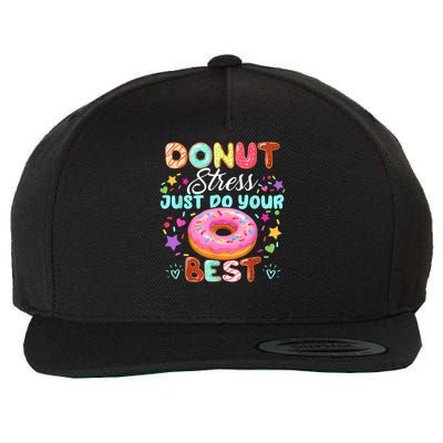 Groovy Donut Stress Just Do Your Best Testing Day Teachers Wool Snapback Cap