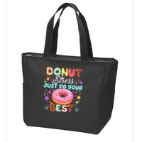 Groovy Donut Stress Just Do Your Best Testing Day Teachers Zip Tote Bag