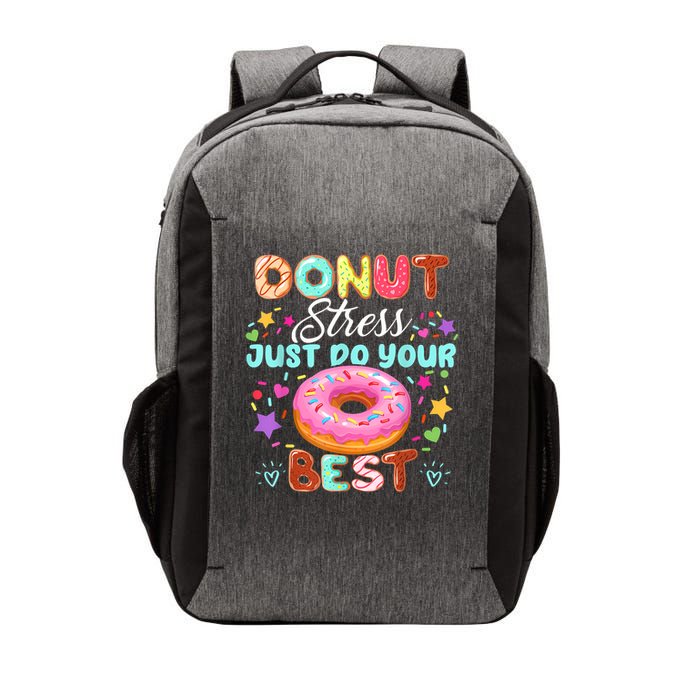 Groovy Donut Stress Just Do Your Best Testing Day Teachers Vector Backpack
