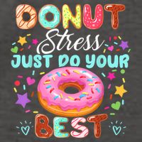 Groovy Donut Stress Just Do Your Best Testing Day Teachers Vector Backpack