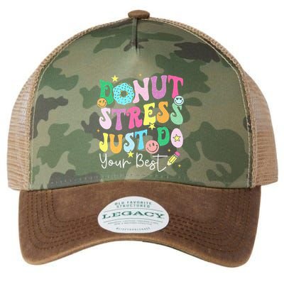 Groovy Donut Stress Just Do Your Best Test Day Legacy Tie Dye Trucker Hat
