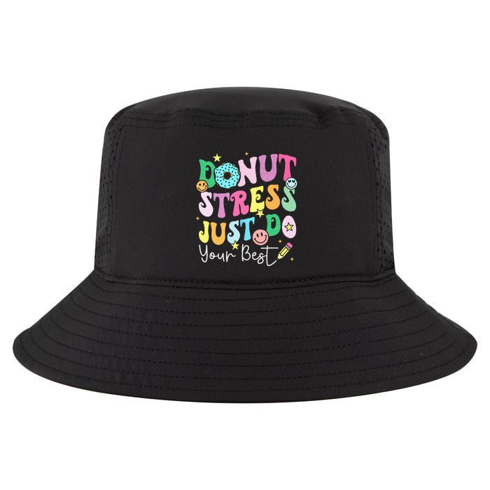 Groovy Donut Stress Just Do Your Best Test Day Cool Comfort Performance Bucket Hat