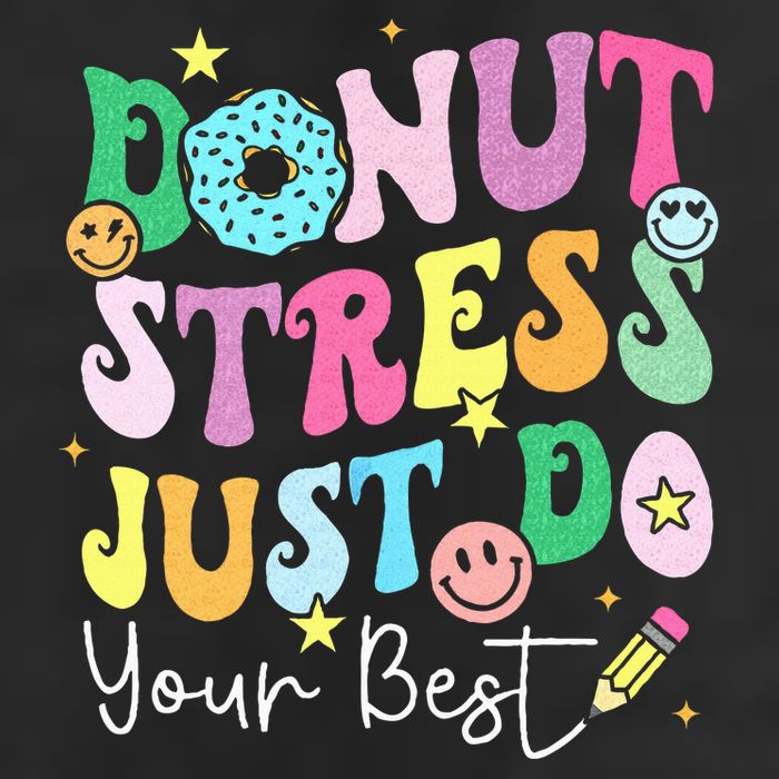 Groovy Donut Stress Just Do Your Best Test Day Cool Comfort Performance Bucket Hat