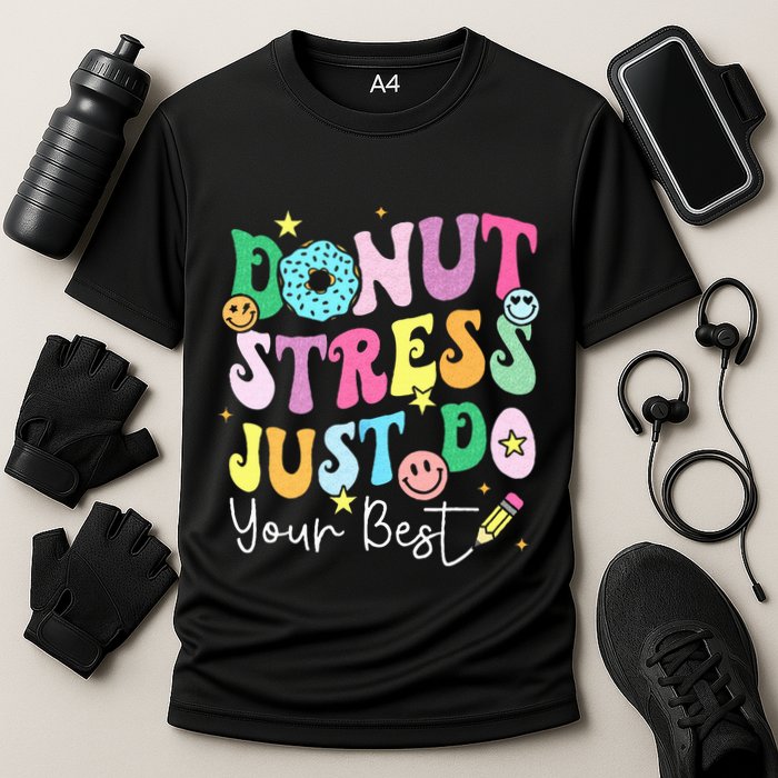 Groovy Donut Stress Just Do Your Best Test Day Performance Shirt