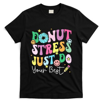 Groovy Donut Stress Just Do Your Best Test Day T-Shirt