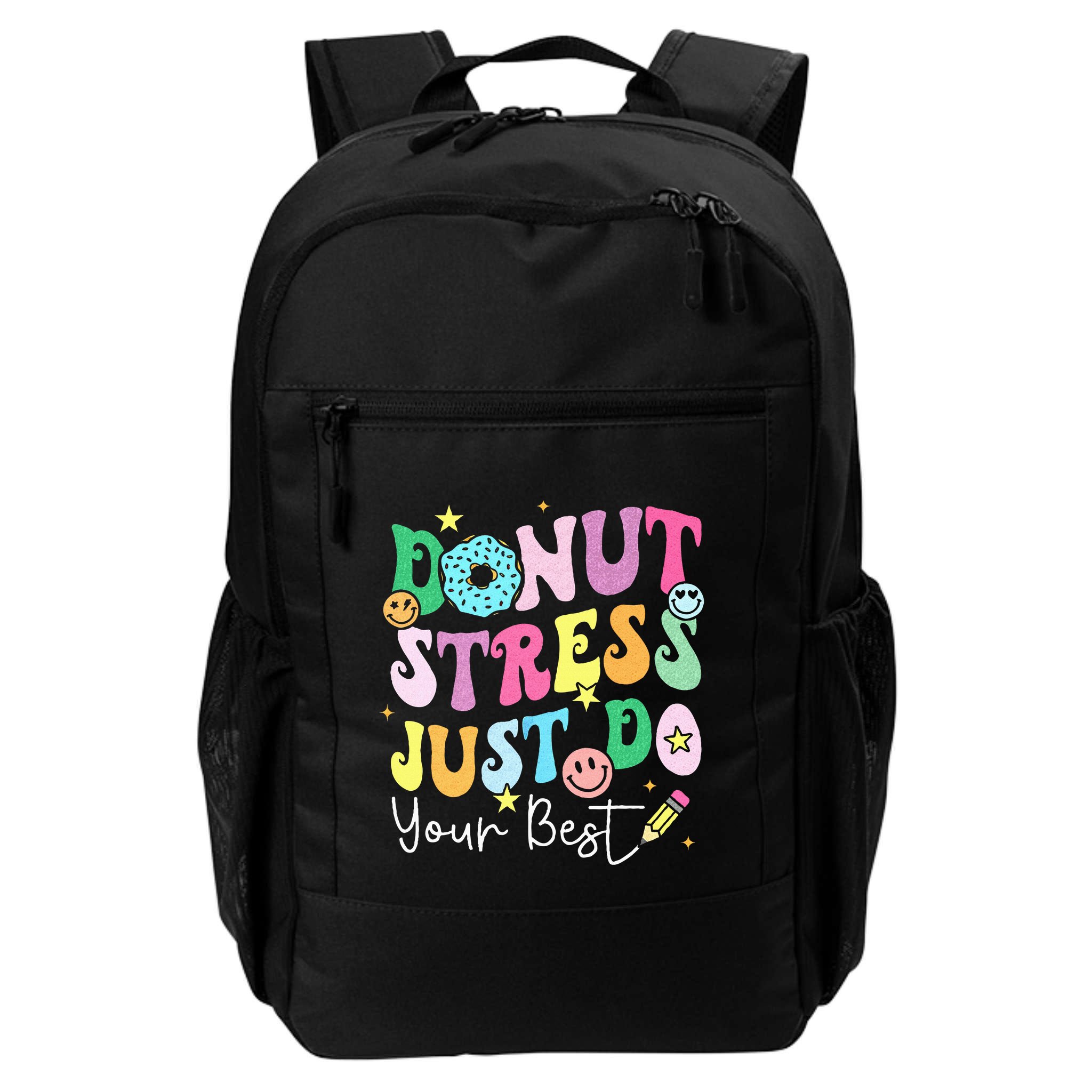 Groovy Donut Stress Just Do Your Best Test Day Backpack