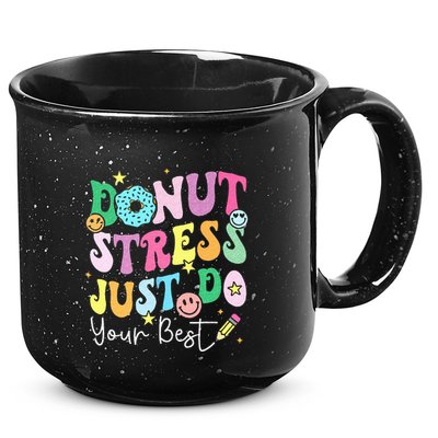 Groovy Donut Stress Just Do Your Best Test Day 15oz Campfire Ceramic Mug