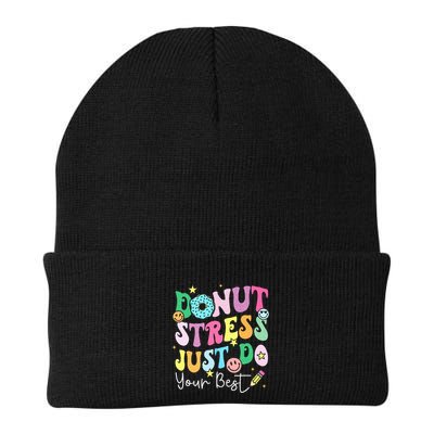 Groovy Donut Stress Just Do Your Best Test Day Beanie
