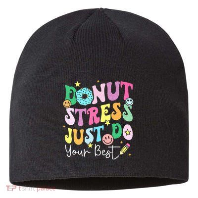 Groovy Donut Stress Just Do Your Best Test Day Sustainable Beanie