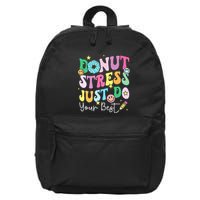 Groovy Donut Stress Just Do Your Best Test Day 16 in Basic Backpack