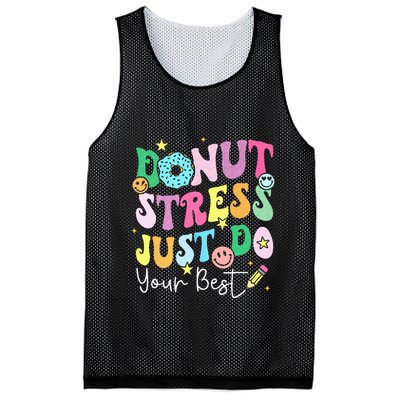 Groovy Donut Stress Just Do Your Best Test Day Mesh Reversible Basketball Jersey Tank