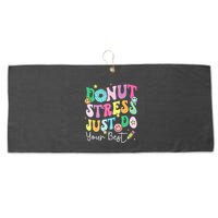 Groovy Donut Stress Just Do Your Best Test Day Large Microfiber Waffle Golf Towel