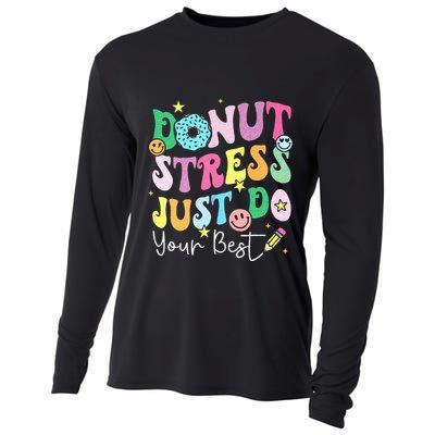 Groovy Donut Stress Just Do Your Best Test Day Cooling Performance Long Sleeve Crew