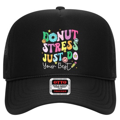 Groovy Donut Stress Just Do Your Best Test Day Trucker Hat