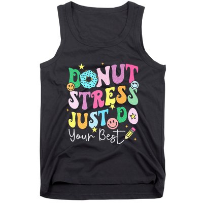 Groovy Donut Stress Just Do Your Best Test Day Tank Top