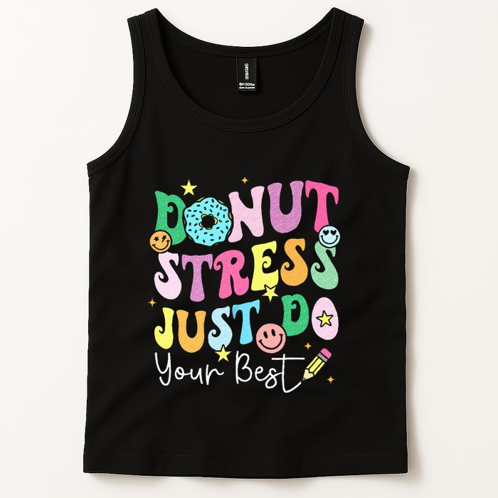 Groovy Donut Stress Just Do Your Best Test Day Tank Top
