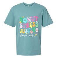 Groovy Donut Stress Just Do Your Best Test Day Sueded Cloud Jersey T-Shirt