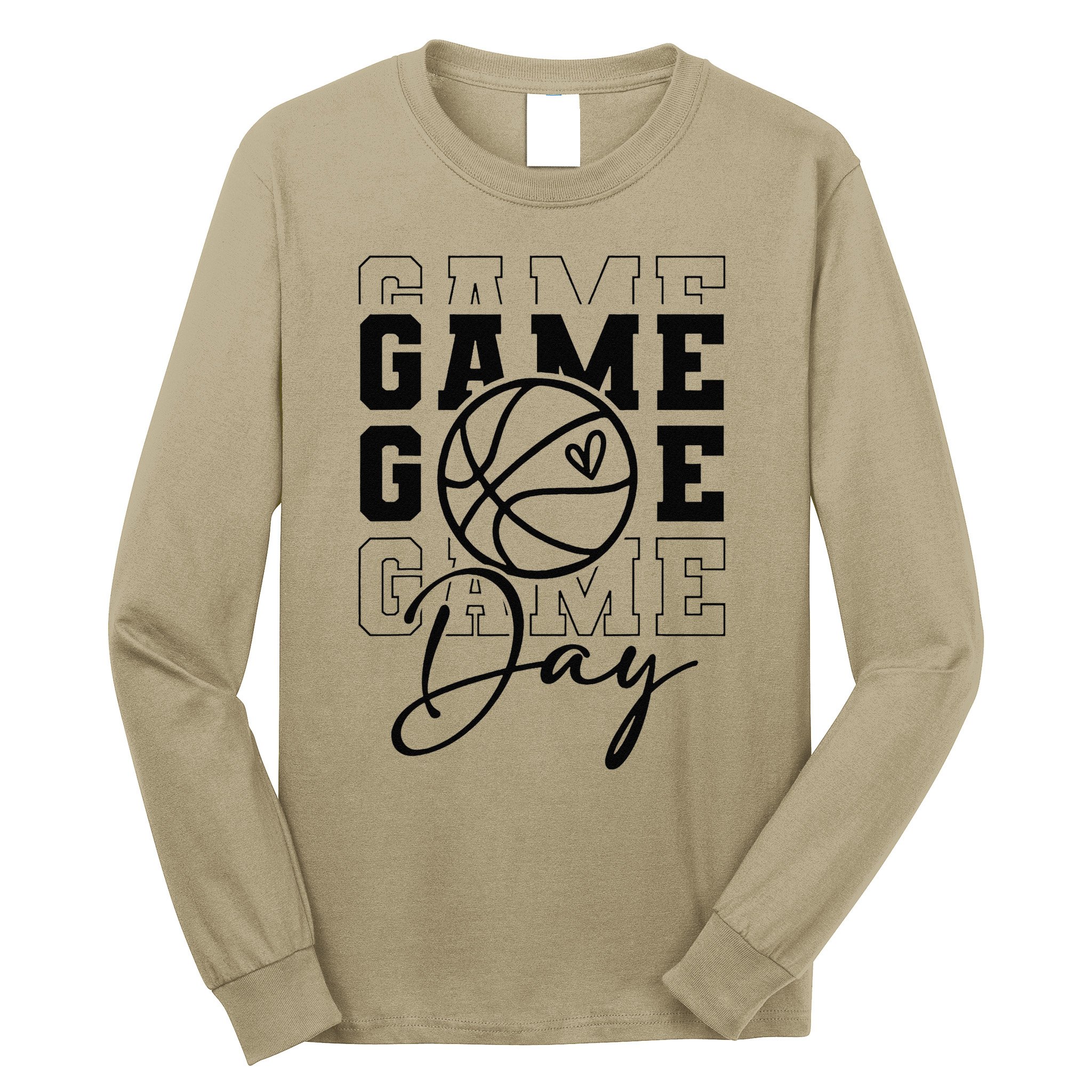 Game Day Sport Lover Mothers Day Basketball Mom Women Girl Long Sleeve Shirt