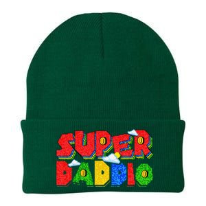 Gamer Dad Super Daddio Father's Day Funny Gift Knit Cap Winter Beanie