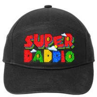 Gamer Dad Super Daddio Father's Day Funny Gift 7-Panel Snapback Hat