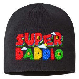 Gamer Dad Super Daddio Father's Day Funny Gift Sustainable Beanie