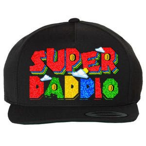 Gamer Dad Super Daddio Father's Day Funny Gift Wool Snapback Cap