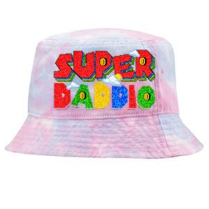 Gamer Dad Super Daddio Father's Day Funny Gift Tie-Dyed Bucket Hat