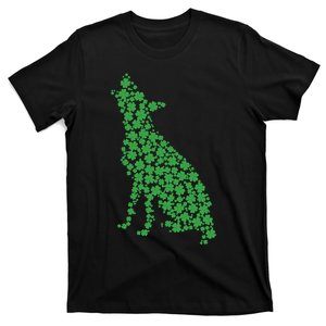 Green Dog Shamrock St Patricks Day T-Shirt