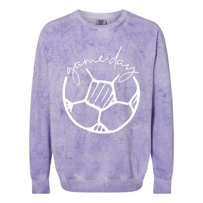 Game Day Soccer Ball Sports Game Ball Lover Men And Women Colorblast Crewneck Sweatshirt