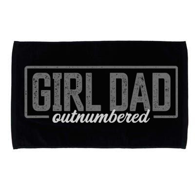 Girl Dad Shirt For Men Father's Day Outnumbered Girl Dad Microfiber Hand Towel