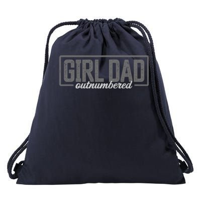 Girl Dad Shirt For Men Father's Day Outnumbered Girl Dad Drawstring Bag