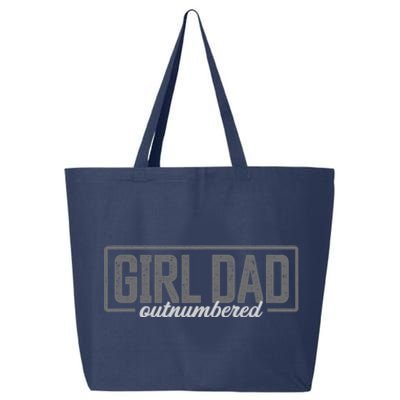 Girl Dad Shirt For Men Father's Day Outnumbered Girl Dad 25L Jumbo Tote