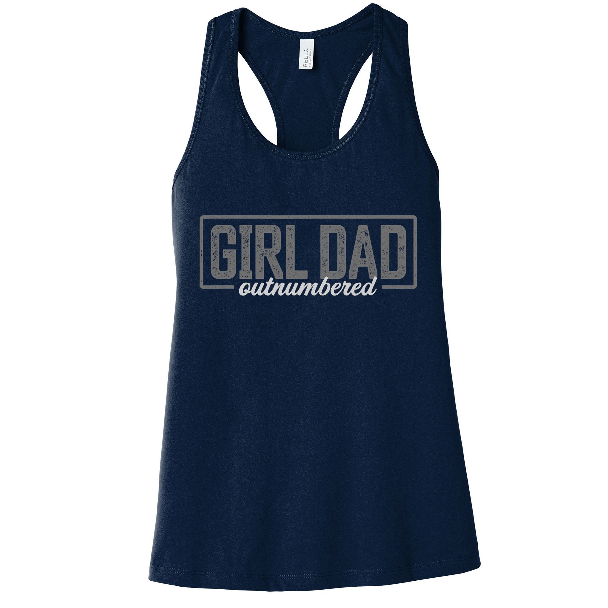Girl Dad Shirt For Men Father's Day Outnumbered Girl Dad Womens Tank Top