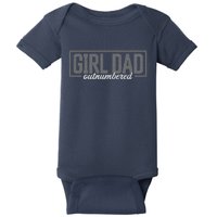 Girl Dad Shirt For Men Father's Day Outnumbered Girl Dad Baby Bodysuit