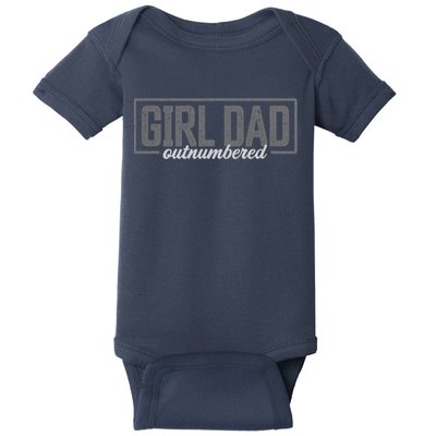 Girl Dad Shirt For Men Father's Day Outnumbered Girl Dad Baby Bodysuit