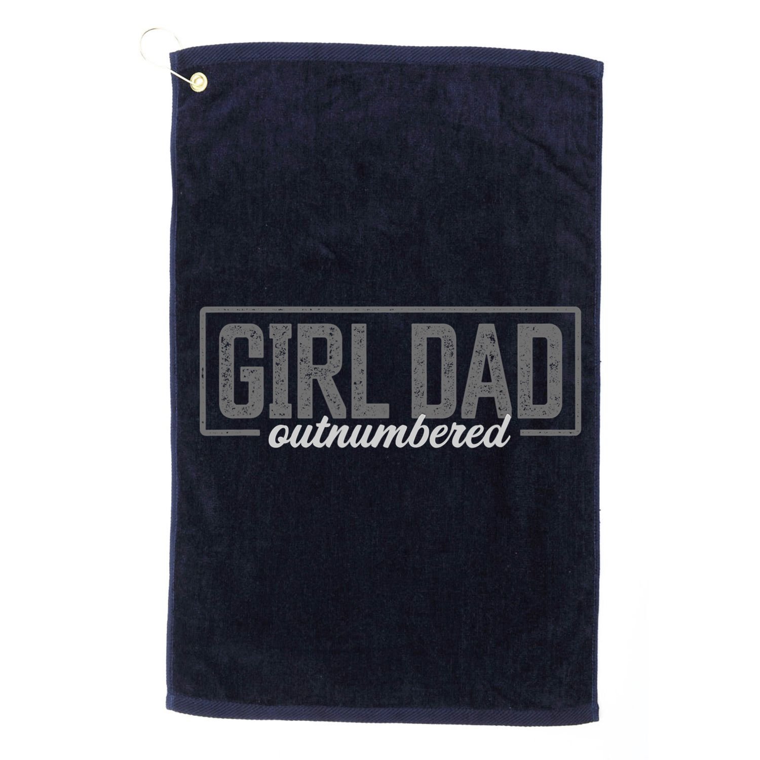 Girl Dad Shirt For Men Father's Day Outnumbered Girl Dad Golf Towel