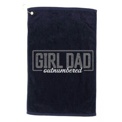 Girl Dad Shirt For Men Father's Day Outnumbered Girl Dad Platinum Collection Golf Towel