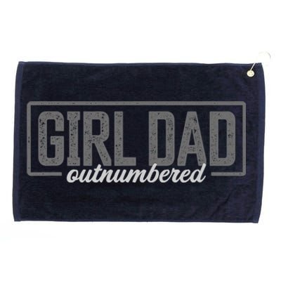 Girl Dad Shirt For Men Father's Day Outnumbered Girl Dad Grommeted Golf Towel