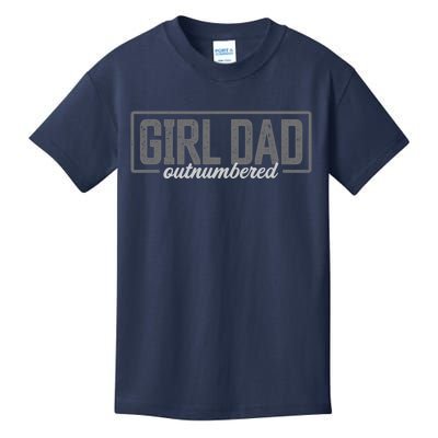 Girl Dad Shirt For Men Father's Day Outnumbered Girl Dad Kids T-Shirt