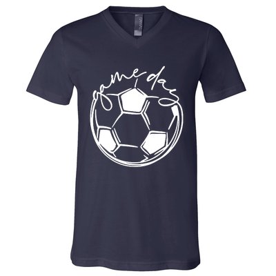 Game Day Shirts Sports Parent Shirts Soccer Mom Shirts V-Neck T-Shirt