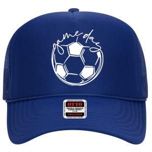 Game Day Shirts Sports Parent Shirts Soccer Mom Shirts High Crown Mesh Back Trucker Hat