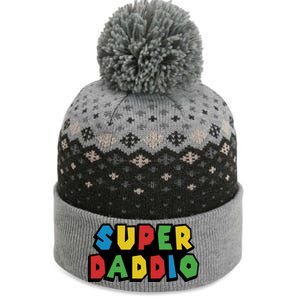 Gamer Dad Super Daddio Fathers Day Funny Gift The Baniff Cuffed Pom Beanie