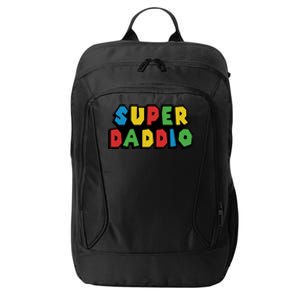 Gamer Dad Super Daddio Fathers Day Funny Gift City Backpack