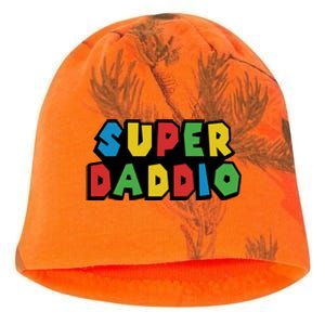 Gamer Dad Super Daddio Fathers Day Funny Gift Kati - Camo Knit Beanie