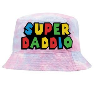 Gamer Dad Super Daddio Fathers Day Funny Gift Tie-Dyed Bucket Hat