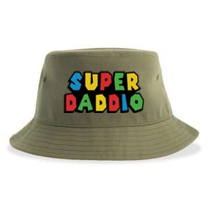 Gamer Dad Super Daddio Fathers Day Funny Gift Sustainable Bucket Hat