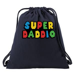 Gamer Dad Super Daddio Fathers Day Funny Gift Drawstring Bag