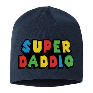 Gamer Dad Super Daddio Fathers Day Funny Gift Sustainable Beanie