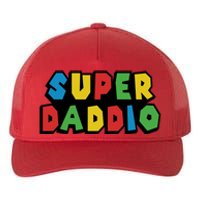 Gamer Dad Super Daddio Fathers Day Funny Gift Yupoong Adult 5-Panel Trucker Hat